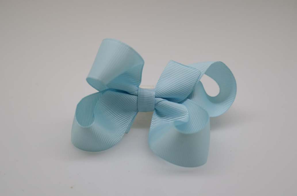 Large pinwheel hair Bow with colors  Light Blue